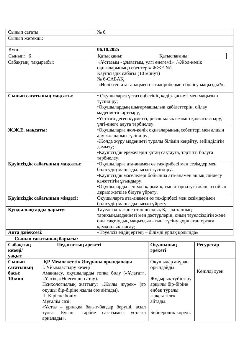 6сынып Қ.М.Ж. 06.10.25ж.Ж.Асылбекқызы