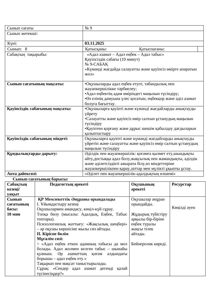 8сынып Қ.М.Ж. 03.11.25ж.Ж.Асылбекқызы