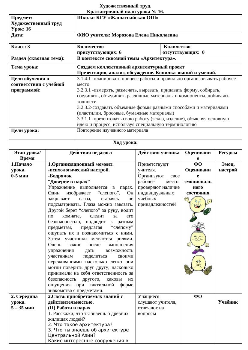 Художественный труд  16